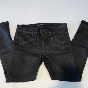 Joe’s Jeans coated moto skinny ankle
